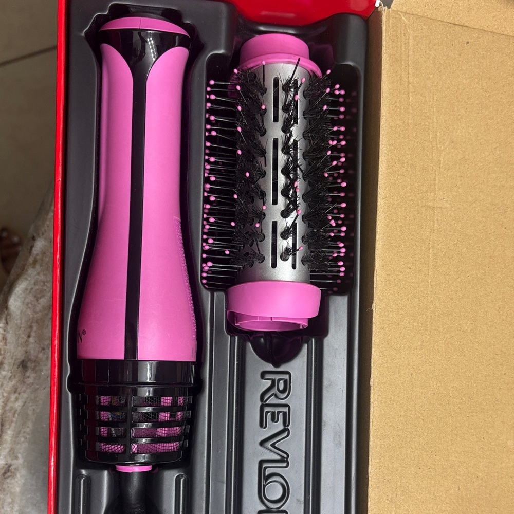 Revlon Pink and Black Hair Dryer Brush